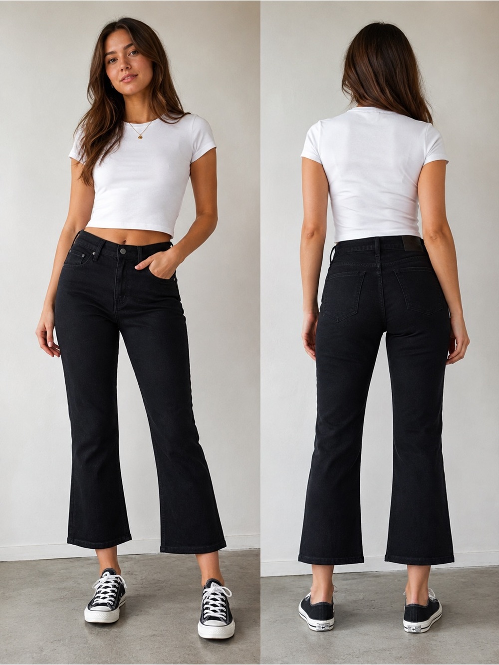 J. Crew Mid-rise Flare Crop Jeans